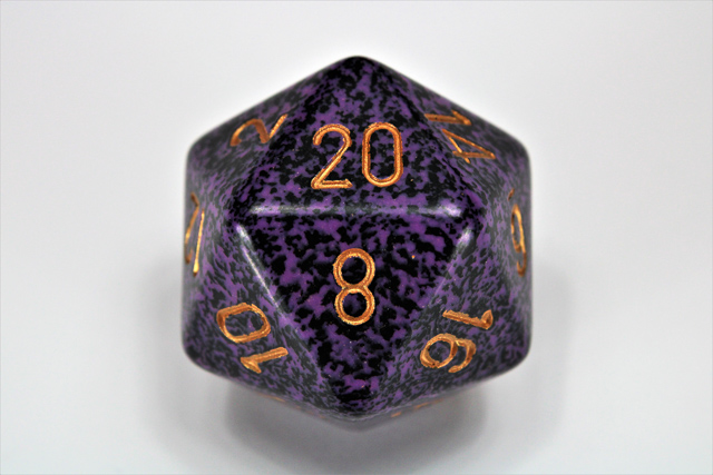 34mm d20 Dice - Speckled Hurricane
